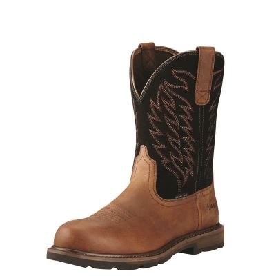 Ariat Groundbreaker Pull-On Kahverengi Iş Ayakkabıları Erkek (42867-906)